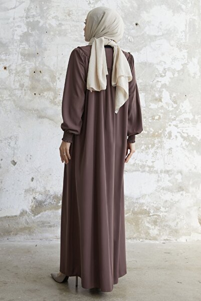 InStyle Gathered Arm Tip Ferace - Brown