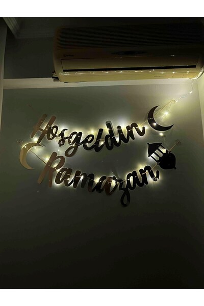Masalsı Concept Ramazan süsleme seti Hoşgeldin Ramazan Kaligrafi banner Led d...