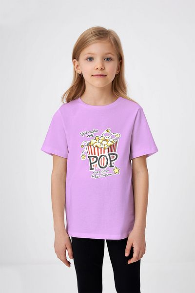 ADABEBEK Tricou pentru fetiță colorat cu imprimeu Popcorn