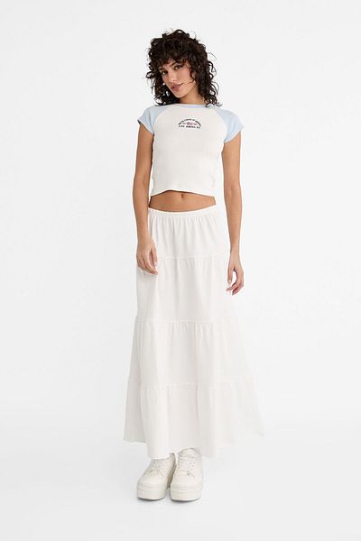 Stradivarius Long flowing boho skirt