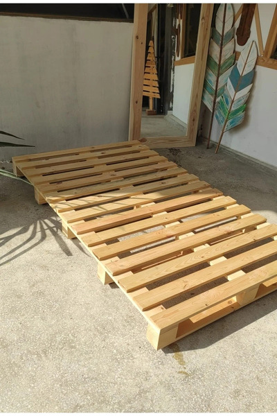 worldofwood 90x200 Ahşap Baza , 90x200 Ahşap Palet, Başlıksız Baza