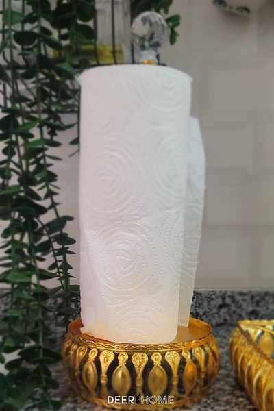 Passionis Luxury Paper Towel Napkin Holder, Palace Motif Metal Decorative Presentation Holder Towel Napkin