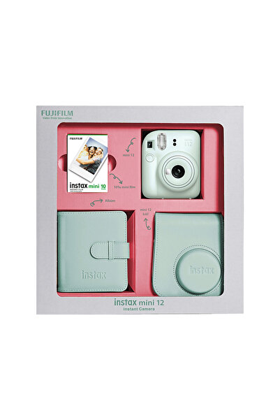 Fujifilm instax Mini 12 Bundle Box Anlik Fotoğraf Makinesi Nane Yeşili
