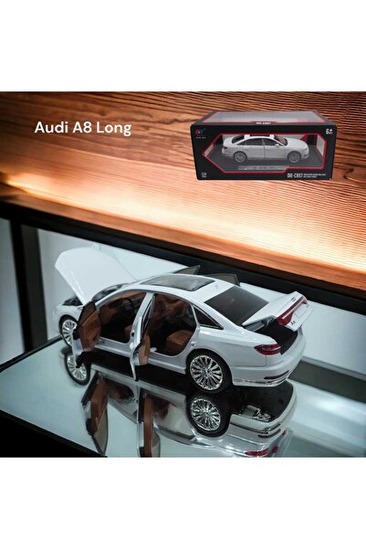 che zhı CHE ZHI Audi A8 Long 1:24 Scale Model Araba Sesli, Işıklı, Çek bırak