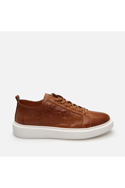 Hotiç Genuine Leather Tan Men's Casual Shoes