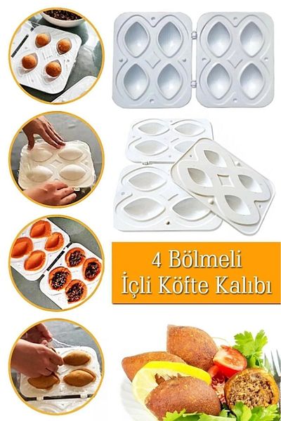 TBYSHOP Practical 4-Piece Lined Meatball Mold Lined Meatball Apparatus - Lined Meatball Mold 4 Compartments