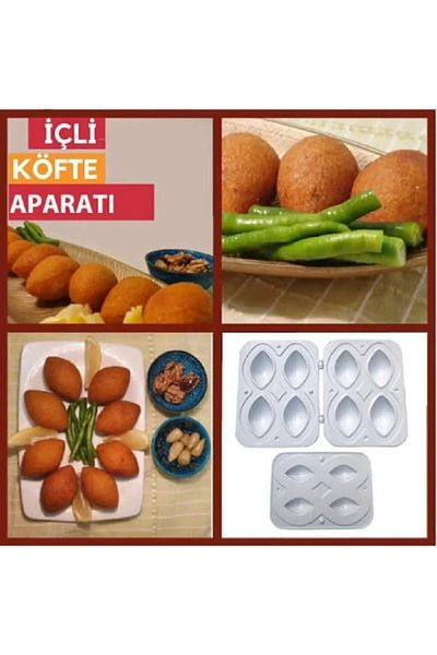 TBYSHOP Practical 4-Piece Lined Meatball Mold Lined Meatball Apparatus - Lined Meatball Mold 4 Compartments