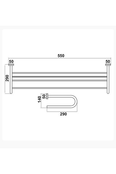 İSAOĞLU YAPI Gold Towel Holder Hotel Type Premium Gold Towel Holder Gold Towel Range