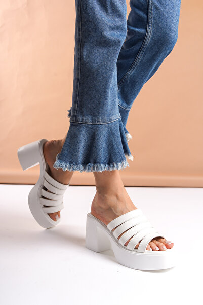 SEEM & BE Livia Thick Platform Heeled Women's Slippers - 7 Cm