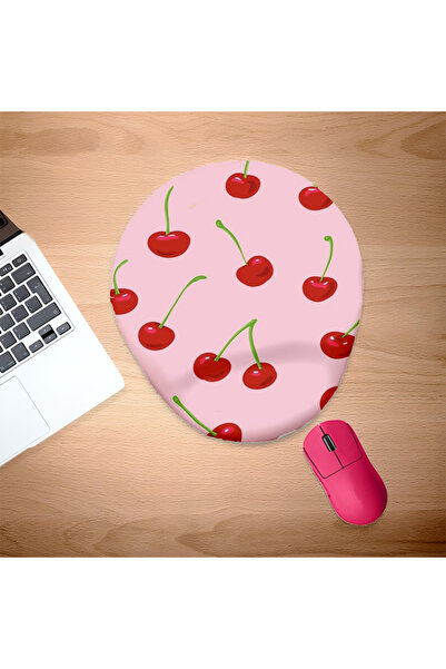 UcuruStore Επιφάνεια ποντικιού με σχέδιο κεράσια και στήριξη καρπού