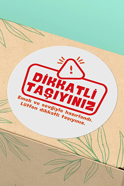 Basic Sense Sticker Teşekkürler Etiketi Dikkatli Taşıyınız Kargo Ambalaj Etik...