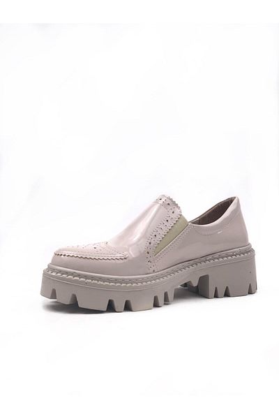 bescobel Women's Leather Patent Leather Esdan Daily Walking Leofer Loafer Shoes-120
