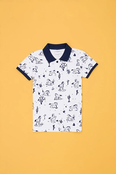 U.S. Polo Assn. Bela polo majica za dečake