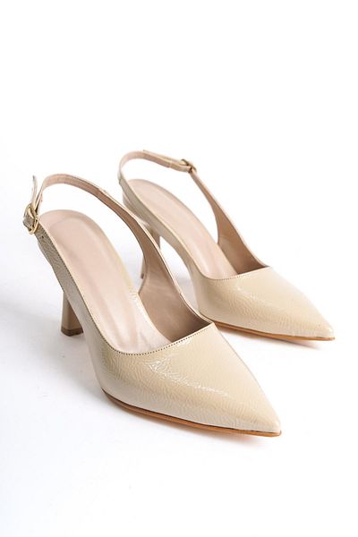 bescobel Women's Ferca Skin-wrinkled Pointed Toe Heeled Sandals Shoes 308