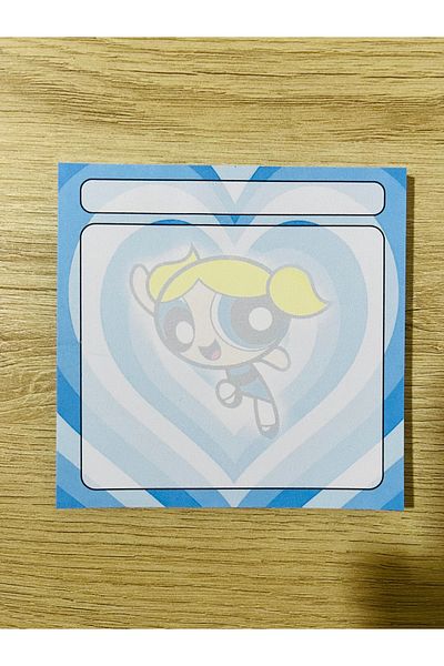 Cuppy Box Powerpuff Girls Bubbles Memo Pad 30 Sheets