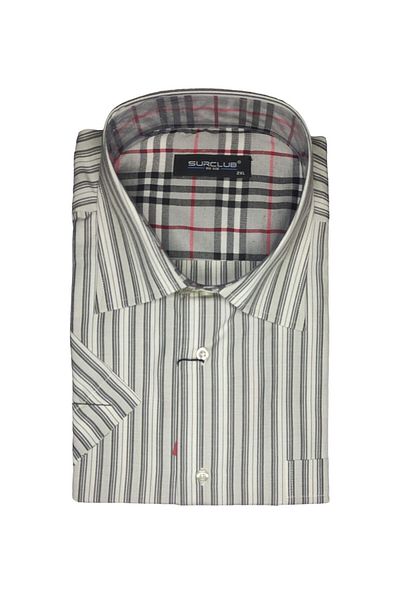 marufshop Ανδρικό κοντομάνικο πουκάμισο μεγάλου μεγέθους κατάλληλο για βάρος 115 κιλών