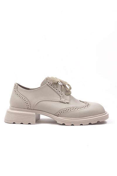 bescobel Women's Skin Skin Genne Lace-up Daily Walking Moccasin Leofer Shoes-401