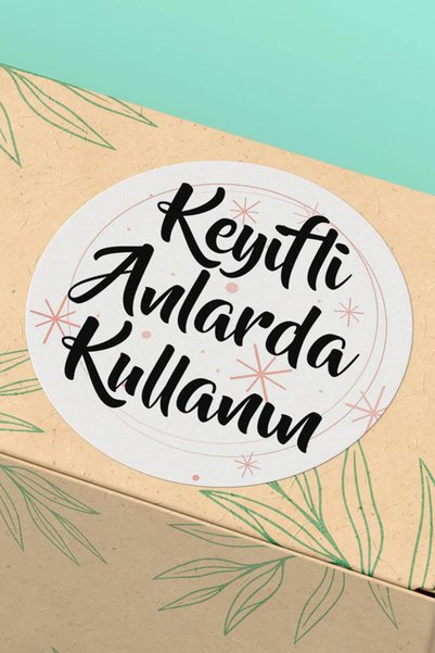 Basic Sense Thank You Sticker Teşekkürler Keyifli Anlarda Kullanın Yazılı Kar...
