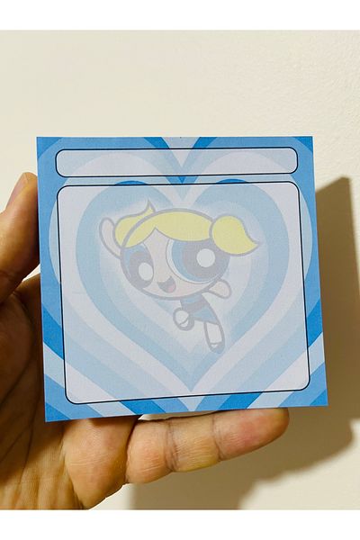 Cuppy Box Powerpuff Girls Bubbles Memo Pad 30 Sheets