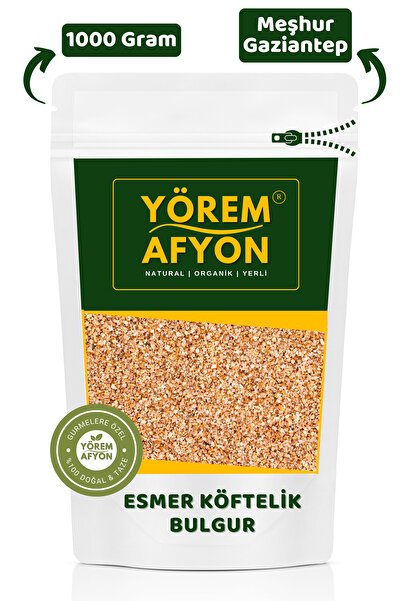 Gülçehre Yörem Afyon Meşhur Gaziantep Yeni Mahsul Organik Tarım Esmer Köftelik & Çiğköftelik Bulgur | 1000gr.