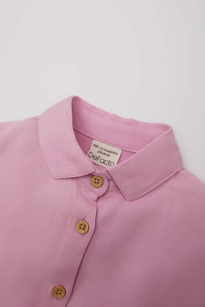 DeFacto Baby Girl Tie-Up Short Sleeve Shirt B9797a524sm