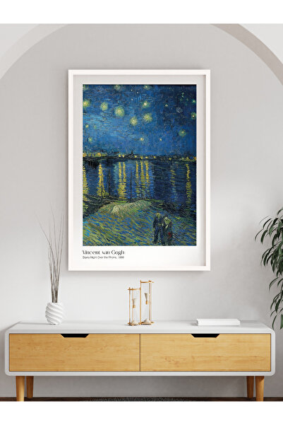 MÜZAİDE Vincent Van Gogh - Starry Night Over th Rhone Çerçeveli Tablo