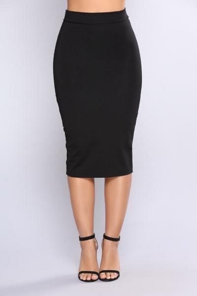CNG MODA Midi Length Office Skirt