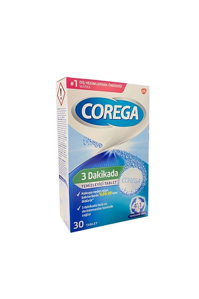 Corega أقراص تنظيف طقم الأسنان (30 قرصًا) - MFREYON00415