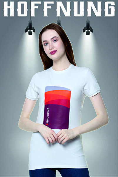 HOFFNUNG Μπλουζάκι Mobile Emotions Ψηφιακή εκτύπωση 100% βαμβακερό λεπτή εφαρμογή Slim Fit Crew λαιμόκοψη κοντομάνικο μπλουζάκι