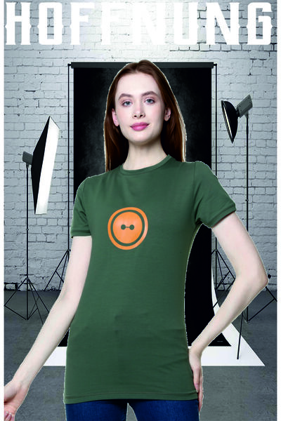 HOFFNUNG Ψηφιακή εκτύπωση με κουμπιά μπλουζάκι 100% βαμβακερή λεπτή εφαρμογή με κοντό μανίκι μπλουζάκι με λαιμόκοψη