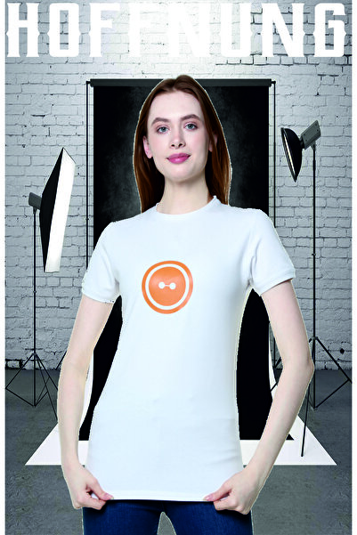 HOFFNUNG Ψηφιακή εκτύπωση με κουμπιά μπλουζάκι 100% βαμβακερή λεπτή εφαρμογή με κοντό μανίκι μπλουζάκι με λαιμόκοψη