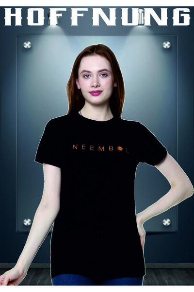 HOFFNUNG Μπλουζάκι Neembol Digital Printed 100% Cotton Slim Fit Crew Neck κοντομάνικο μπλουζάκι