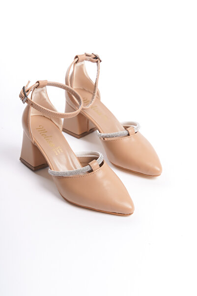 BAKGİY Дамски обувки с каменен ток Nut Skin Bg1080-119-0001