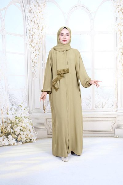 Rimel Moda Prayer Dress Oil Green