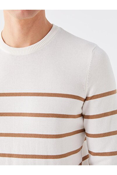 LC Waikiki Classic Bisiklet Yaka Uzun Kollu Çizgili Erkek Triko Kazak