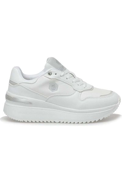 lumberjack Pantofort de damă Rıta Pu 3fx Wedge Sole Comfort Casual alb