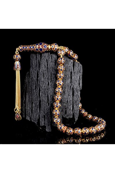 Tesbihsepetim FUTBOL TOPU MODEL ZİRKON TAŞLI SİYAH MİNELİ 925 AYAR GÜMÜŞ TESBİH