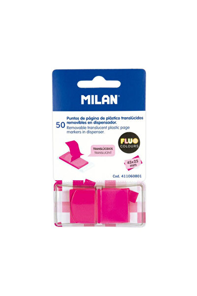 Milan 411060801 FLUO PEMBE YAPIŞKANLI AYRAÇ 50Lİ