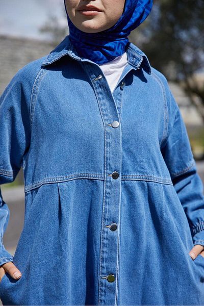 ENZİM JEANS Jachetă de blugi oversize pentru femei