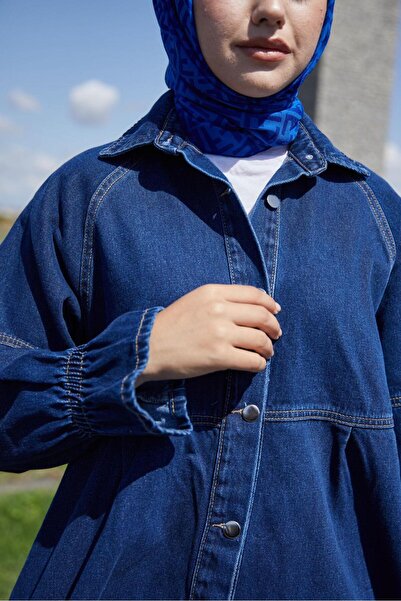 ENZİM JEANS Oversize Γυναικείο Τζιν Μπουφάν