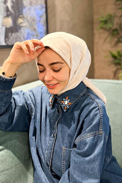 Aker Φουλάρι Monogram Checkered - Cream 912