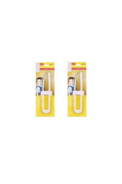 Bosphorus RAILED DRAWER CABINET LOCK CHILDREN'S SECURITY PROTECTION LOCK 2 PIECES 22X4X0,4CM