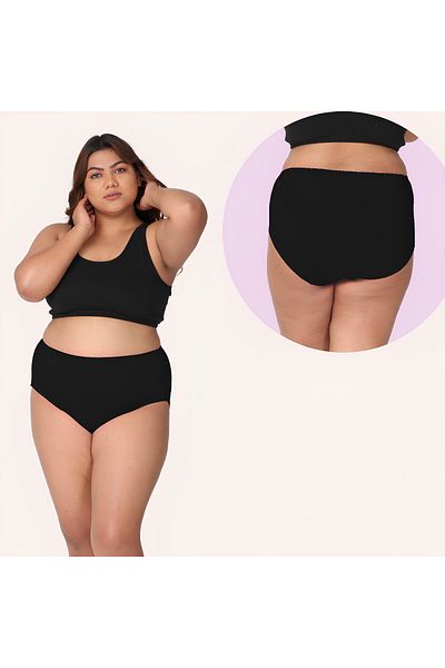 red iç giyim Large Size Cotton Bato-Battal Women's High Waist Skin Panties Pack of 10