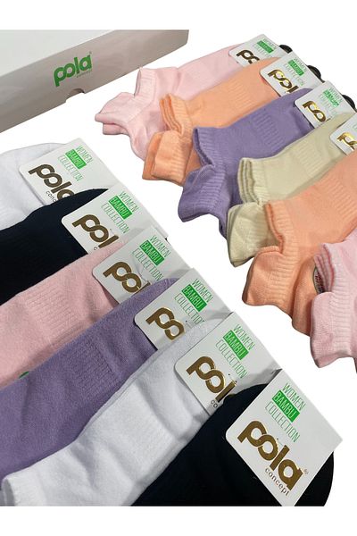 socksbox 12 ζευγάρια γυναικείες κάλτσες μπαμπού χωρίς ραφή σε κουτί/36-40/pl4300-24