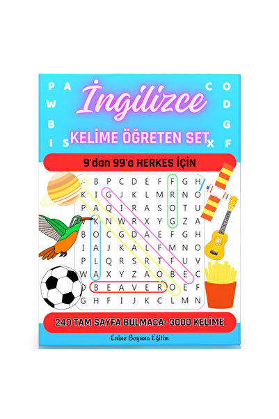 Enine Boyuna Eğitim English Vocabulary Teaching Book Set (Learn 3000 Words)
