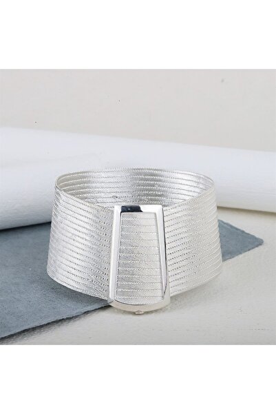 bestmysilver Kadın Gümüş Trabzon Hasır 17 Sıra Bileklik