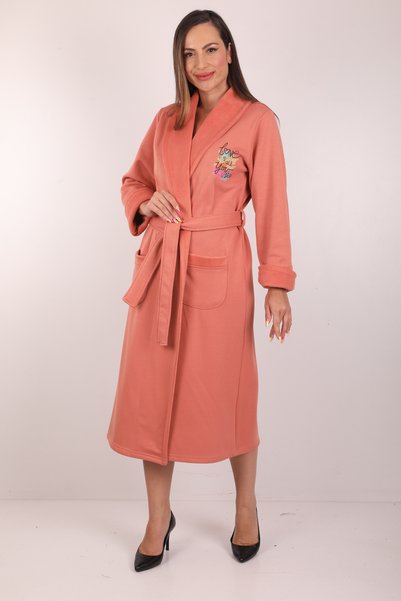 Wild Love Cotton Printed Long Women's Dressing Gown