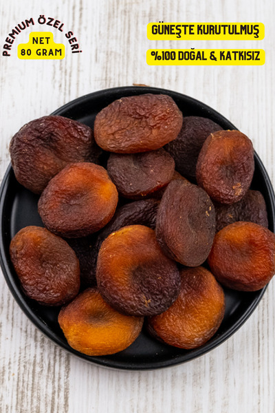 KAJUNUTS Premium Gurme Serisi Güneşte Kurutulmuş Yeni Mahsul Jumbo Malatya Kaysı Gün Kurusu Kayısı Net 80 gr
