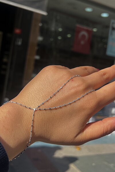 Erer Gümüş gümüş ince zincir şahmeran bileklik sh85e2