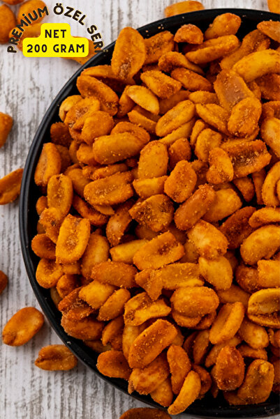 KAJUNUTS Premium Gurme Serisi Soslu İç Fıstık Baharatlı Yer Fıstık İçi Turuncu Fıstıklı Çerez (Net 200 gr)